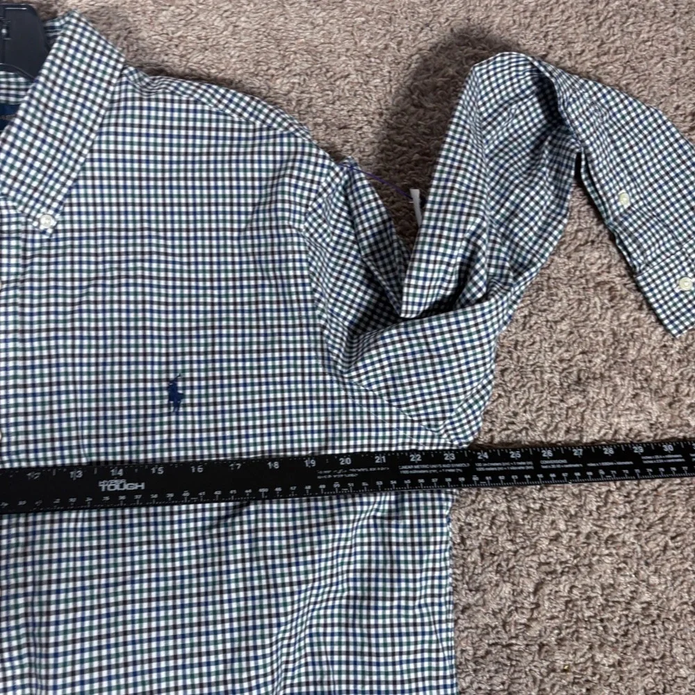 Ralph Lauren Mens XL Classic Fit Gingham Check Button Down Shirt Preppy